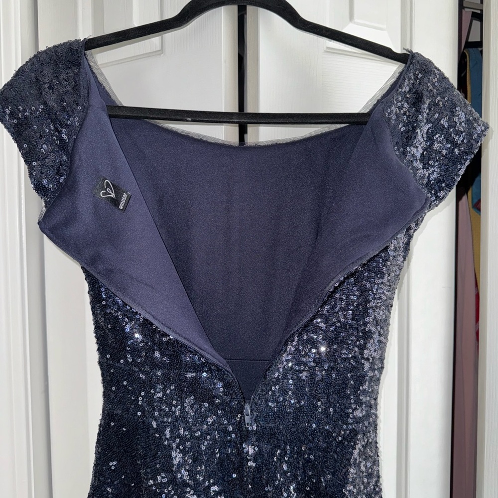princess polly baby blue dress Brandy Maxi Gown- Midnight Sequin – Michelle Farmer main image 1